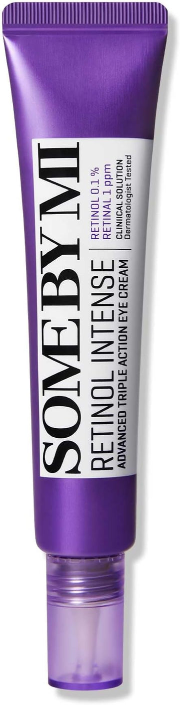 SOME BY MI Retinol Intense Advanced Triple Action Eye Cream | Mild Overnight Korean Anti-Aging Eye Cream | for Dark Circles & Fine Lines | Ideal for Retinol Beginners | 1.01Oz, 30ml