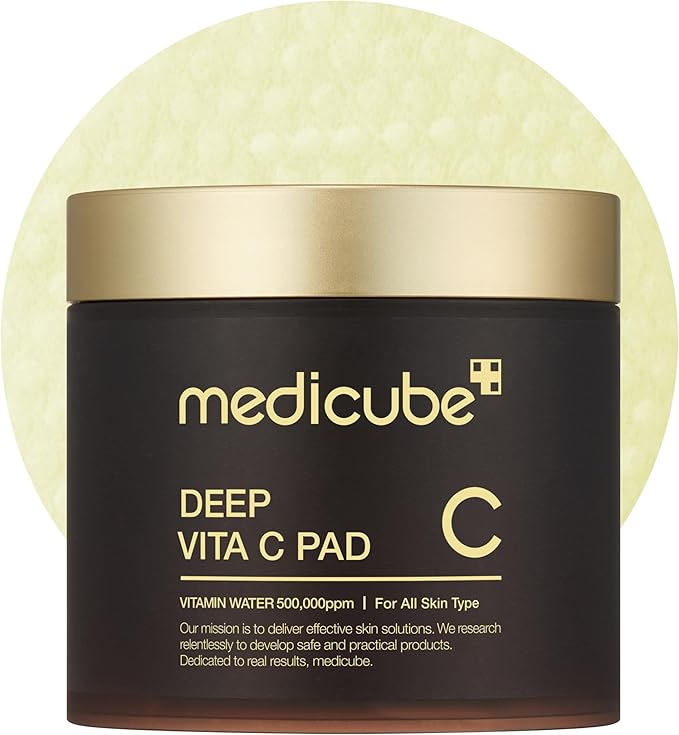 Medicube Deep Vita C Pad || Wiping care for Dark Spots & Pigmentation concerned areas | Infused with 7-day dark spot ampoule | 500,000PPM of vitamin water & 3 types of vitamin | Korean skincare (70