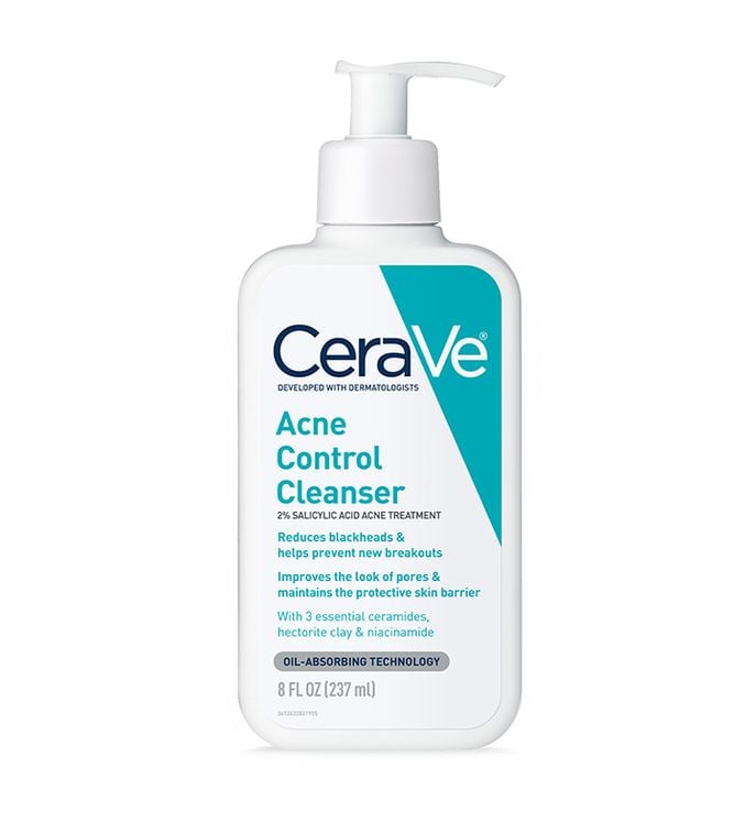 CeraVe Face Wash Acne Treatment Salicylic Acid Cleanser with Purifying Clay for Oily Skin Blackhead Remover and Clogged Pore Control 8 Ounce, multi, 8 Fl Oz, 237 ml (Pack of 1)