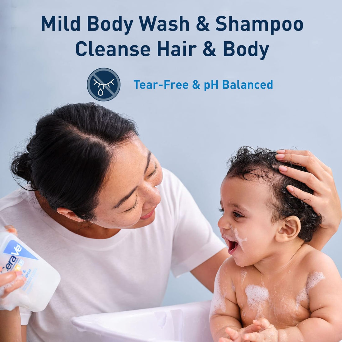 CeraVe baby wash & shampoo, fragrance, paraben, & sulfate free for tear-free baby bath time, 8 Oz