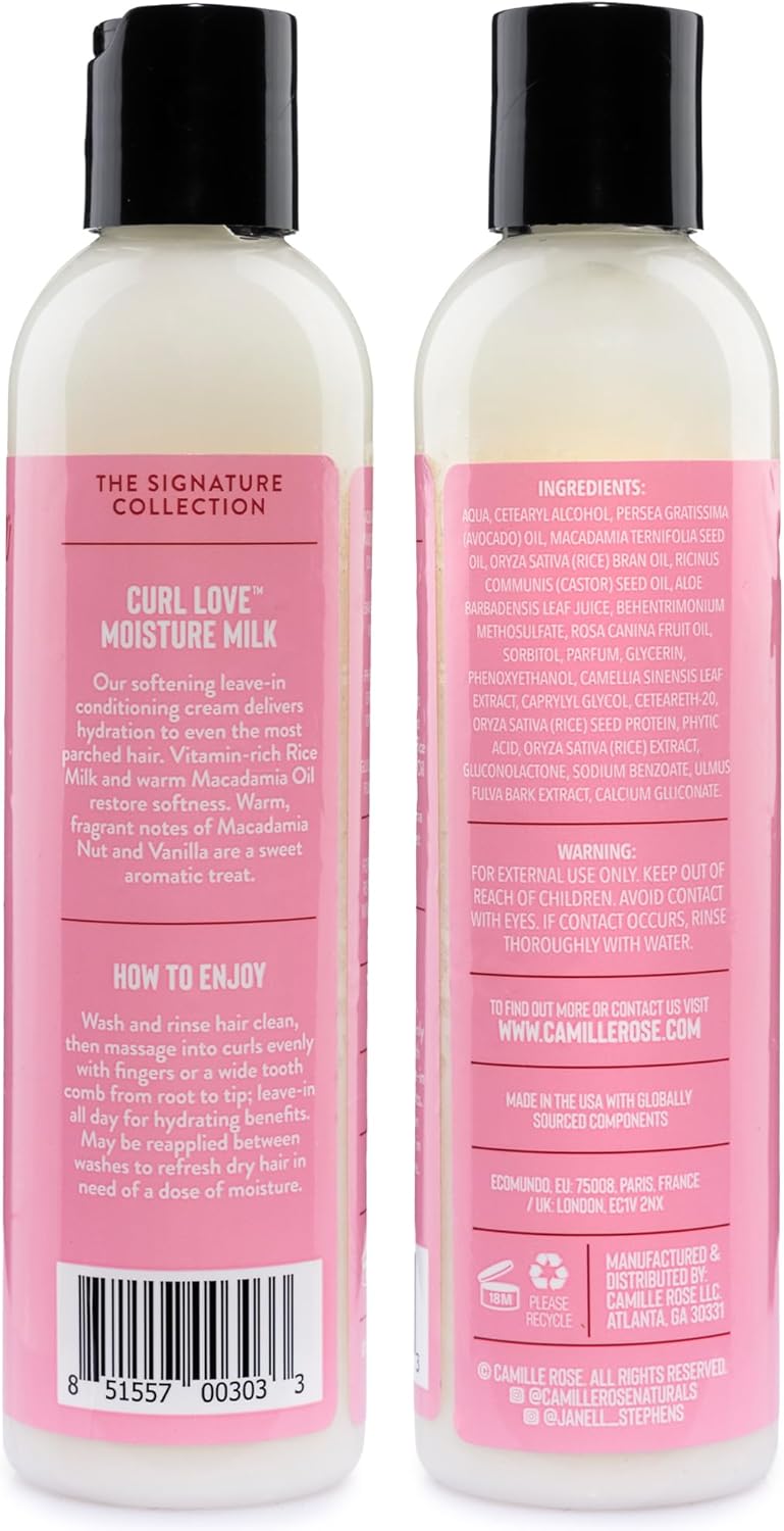 Camille Rose Curl Love Moisture Milk, Vanilla, 8 Fl Oz