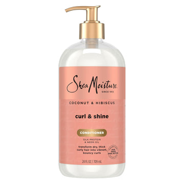 Shea Moisture Curl & Shine Conditioner Coconut & Hibiscus, for Thick, Curly Hair 13 Oz