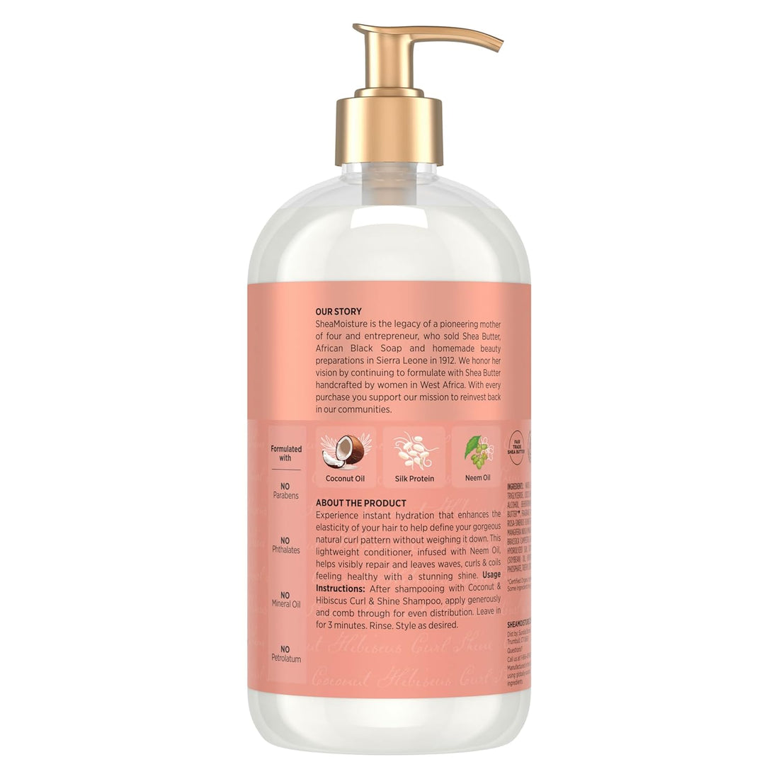 Shea Moisture Curl & Shine Conditioner Coconut & Hibiscus, for Thick, Curly Hair 13 Oz