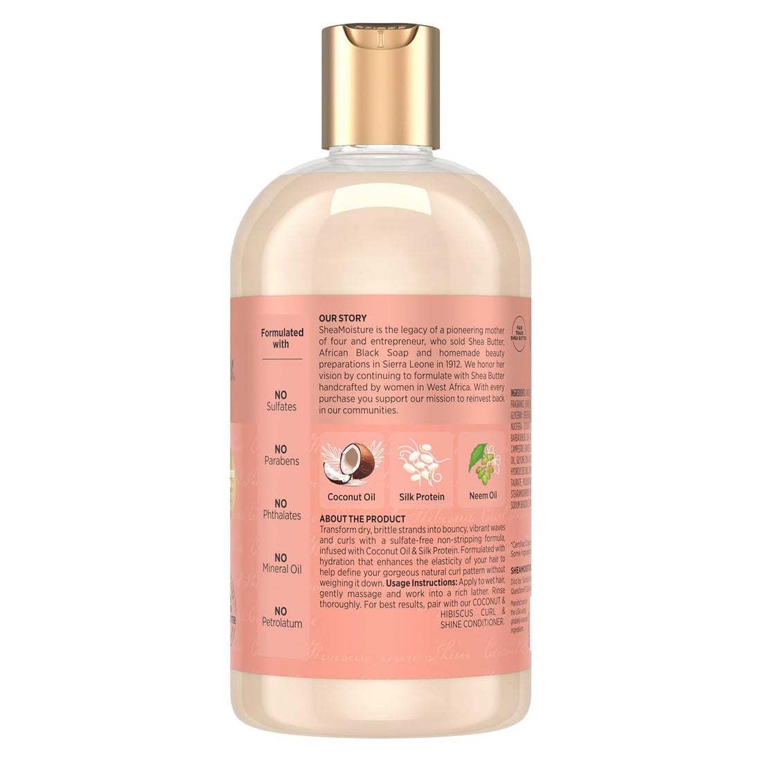 SheaMoisture Curl and Shine Coconut & Hibiscus Shampoo 13 oz