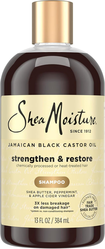 SheaMoisture Strengthen and Restore Pure Jamaican Black Castor Shampoo Oil 13 Oz