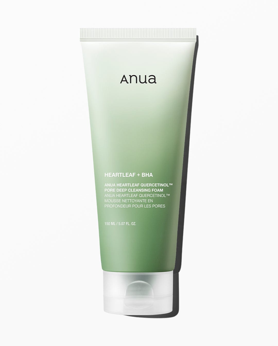 ANUA Heartleaf Quercetinol Pore Deep Cleansing Foam, Facial Cleanser, for Double Cleansing, BHA, Hyaluronic Acid, Glycerin, Face Wash, Blackhead Remover, (150ml/5.07 fl.oz.)